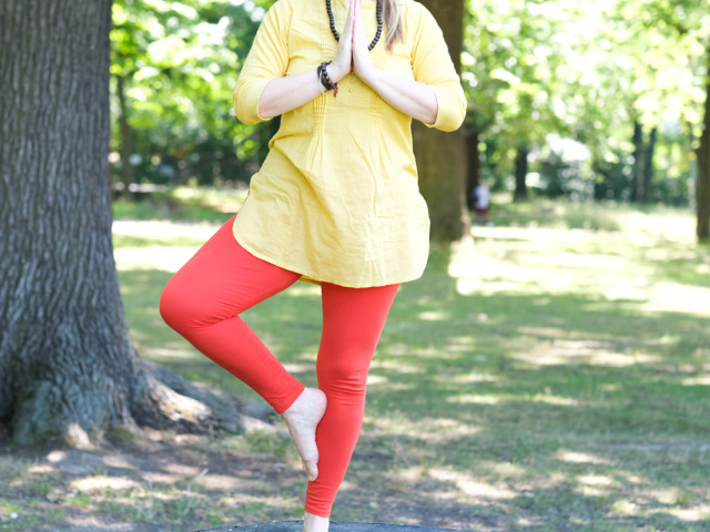 Yoga im Freien im Küchwald Chemnitz